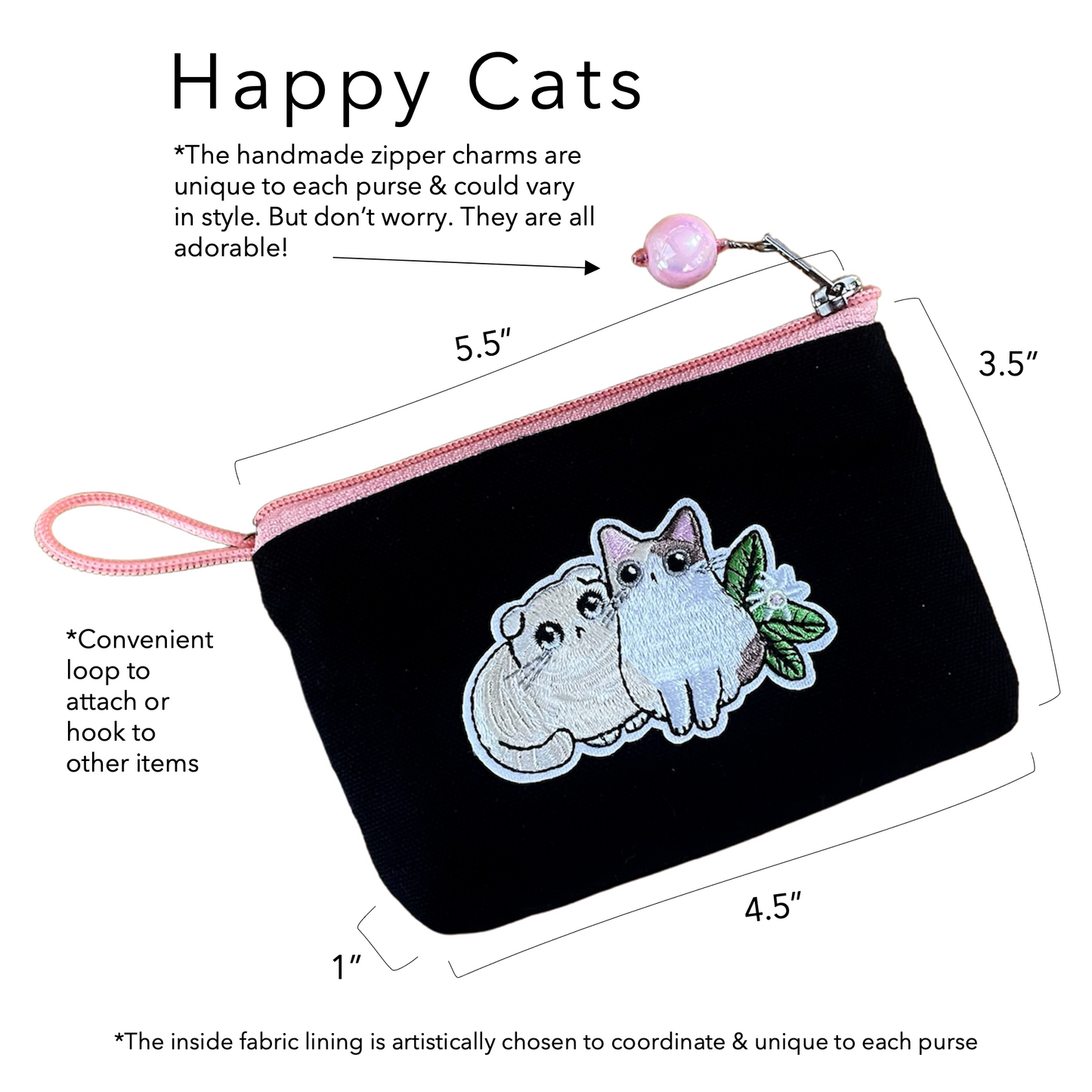 Happy Cats Patch Purse