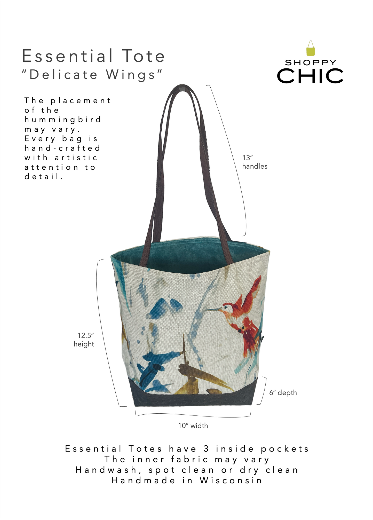 Essential Tote "Delicate Wings"